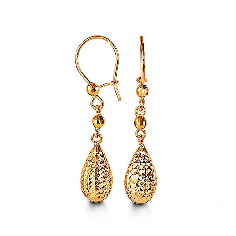 10K Yellow Gold Drop Earrings