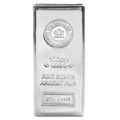 100 oz Silver Bar | Royal Canadian Mint