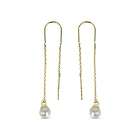 10K Yellow Gold Threading Earrings