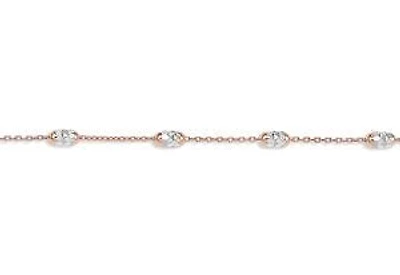 10K 2 Tone Rose Gold Bracelet - 7.5"