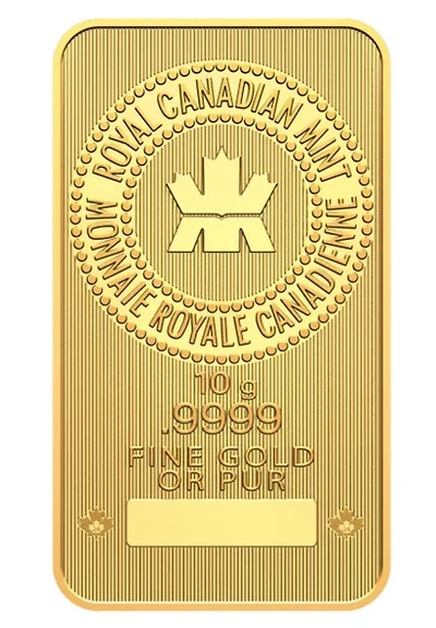 10g Royal Canadian Mint 9999 Gold Bar-New In Assay