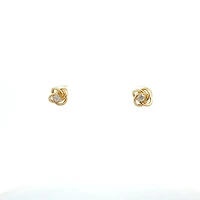 10K Yellow Gold 0.16cttw Diamond Knott Earrings