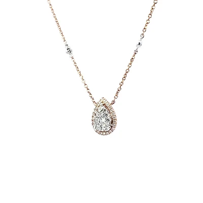 14K Rose Gold 0.33 cttw Diamond Pendant