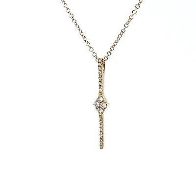 14K Yellow Gold 0.14 cttw Diamond Pendant