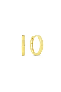 10K Yellow Gold Round Textured Earrings