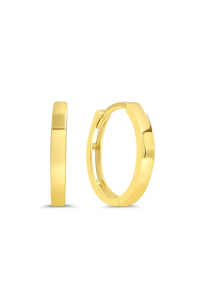 10K Yellow Gold Round Polished Huggies/Earrings