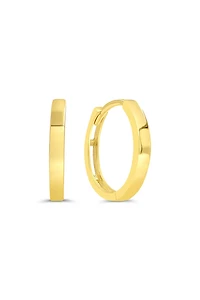 10K Yellow Gold Round Polished Huggies/Earrings