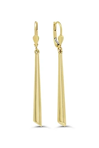 10K Yellow Gold Dangle Earring with Lever Back