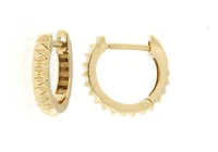 10K Yellow Gold Hoop / Huggie Earring