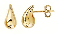 10K Yellow Gold Water Drop Earrings Small