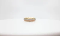 Tracking - 10K 3 Tone Wedding Band Fancy Pattern