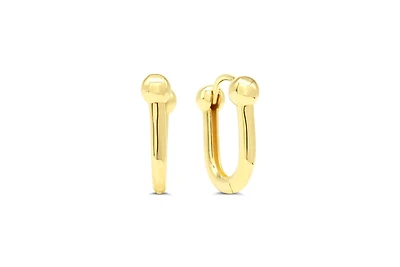 10K Yellow Gold U-shaped Huggies