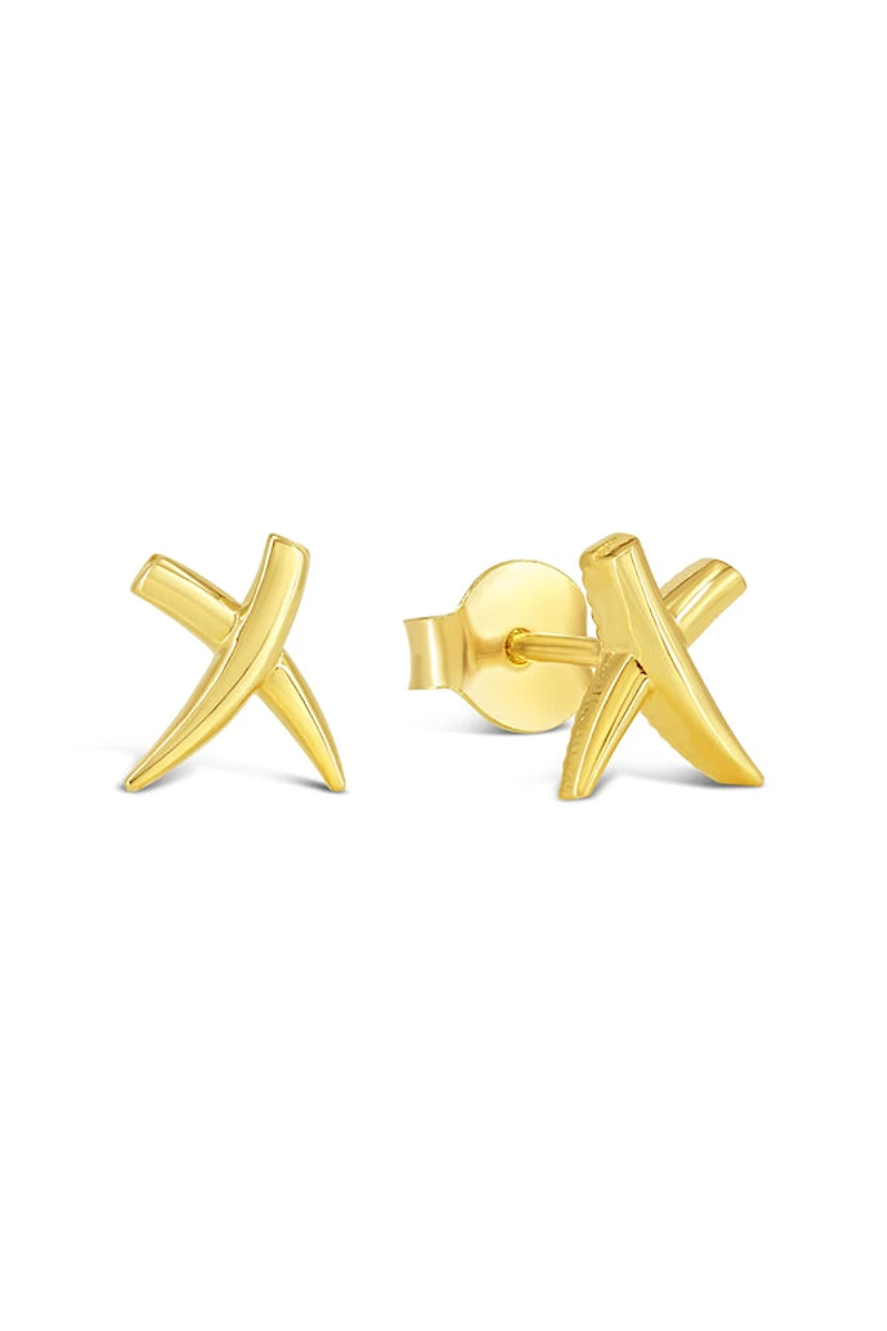 10K Yellow Gold Stud Earrings – 9041