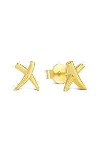 10K Yellow Gold Stud Earrings – 9041