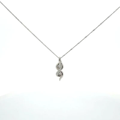 10K White Gold 0.20cttw Diamond Necklace