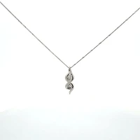 10K White Gold 0.20cttw Diamond Necklace