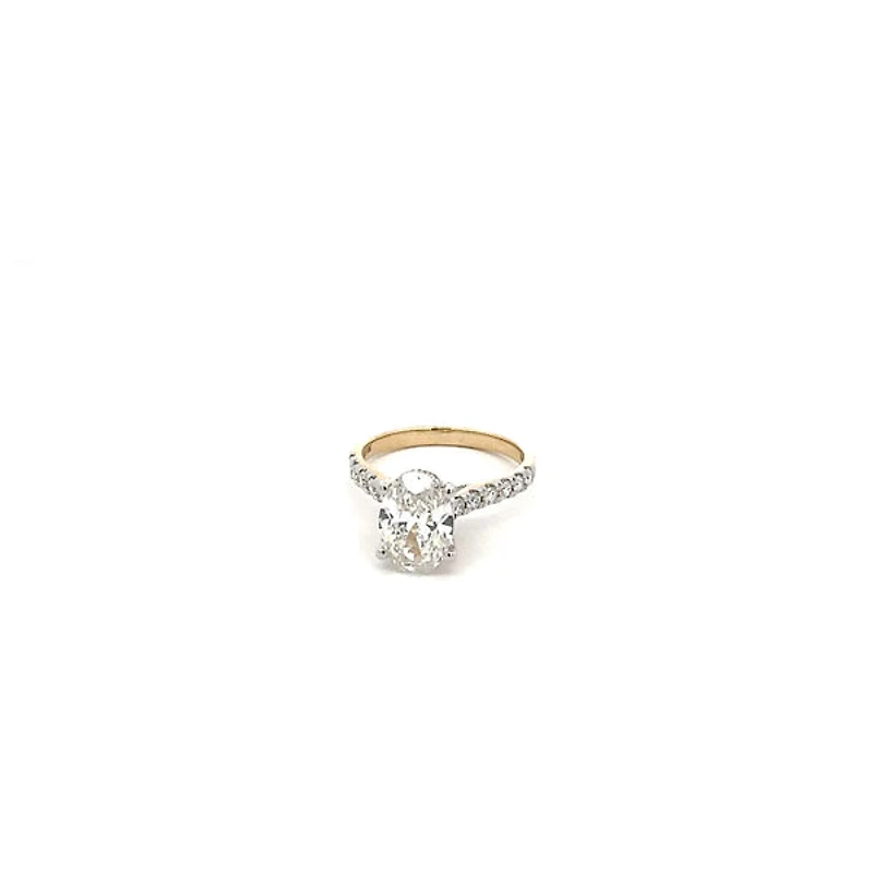 14K Yellow Gold 2.50 cttw Lab Grown Diamond Engagement Ring - 6.5 4.5 /