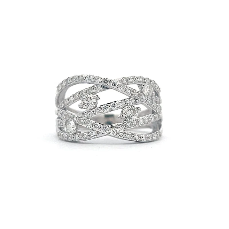 10K White Gold 1.00ct Diamond Ring - 4 / White gold