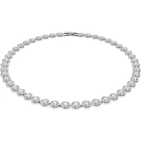 Swarovski Una Angelic Tennis necklace, Round cut, Medium, White, Rhodium plated 5117703