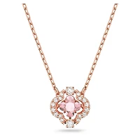 Swarovski Una necklace, Clover, Pink, Rose gold-tone plated - 5514488