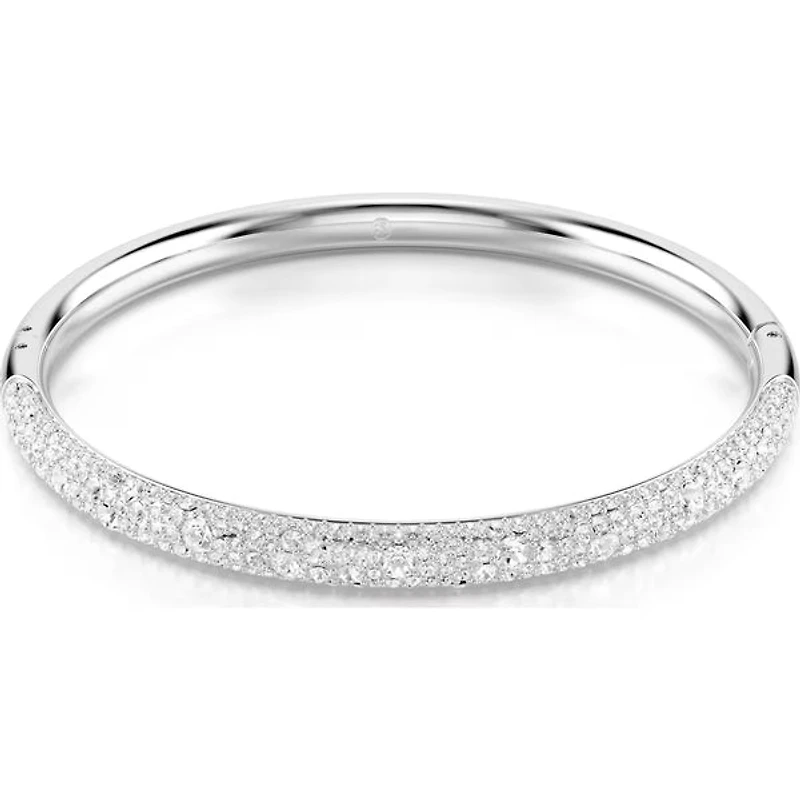 Swarovski - Sublima bangle, Snow pavé, White, Rhodium plated 5684243