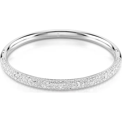 Swarovski - Sublima bangle, Snow pavé, White, Rhodium plated 5684243