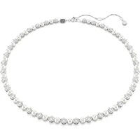Swarovski - Matrix Tennis necklace, Crystal pearl, Round cut, White, Rhodium plated 5689623
