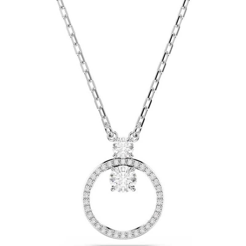Swarovski - Constella pendant, Pavé, Round cut, White, Rhodium plated 5692261