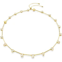 Swarovski - Imber Tennis necklace, Mixed cuts, White, Gold-tone plated 5705481