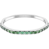 Swarovski - Matrix bangle, Baguette cut, Green, Rhodium plated 5705785