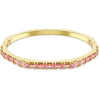 Swarovski - Matrix bangle, Baguette cut, Pink, Gold-tone plated 5705791