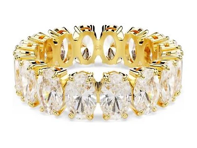 Swarovski - Matrix ring, Oval cut, White, Gold-tone plated - 5707190