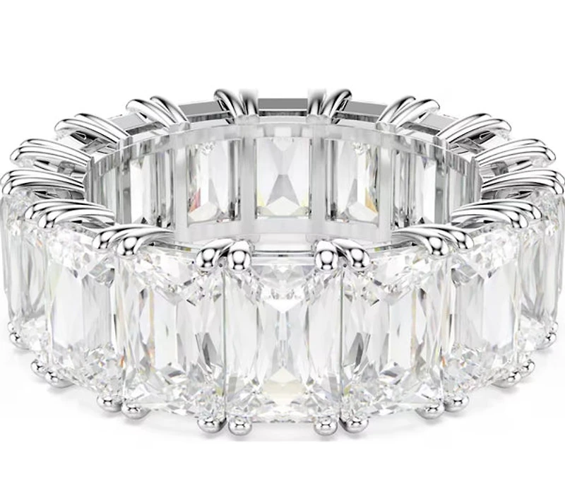 Swarovski - Matrix Vittore ring, Baguette cut, White, Rhodium plated - 5709276