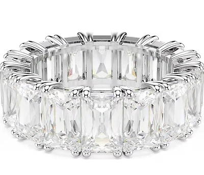 Swarovski - Matrix Vittore ring, Baguette cut, White, Rhodium plated - 5709276
