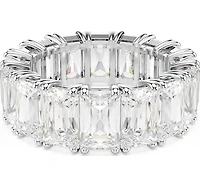 Swarovski - Matrix Vittore ring, Baguette cut, White, Rhodium plated - 5709276