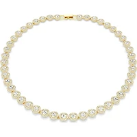 Swarovski - Una Angelic Tennis necklace, Round cut, White, Gold-tone plated 5720505