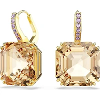 Millenia drop earrings, Mixed cuts, Caramel, Gold-tone plated 5725744
