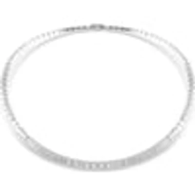 Swarovski Matrix necklace, Baguette cut, White, Rhodium plated 5727111