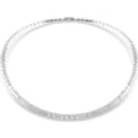 Swarovski Matrix necklace, Baguette cut, White, Rhodium plated 5727111
