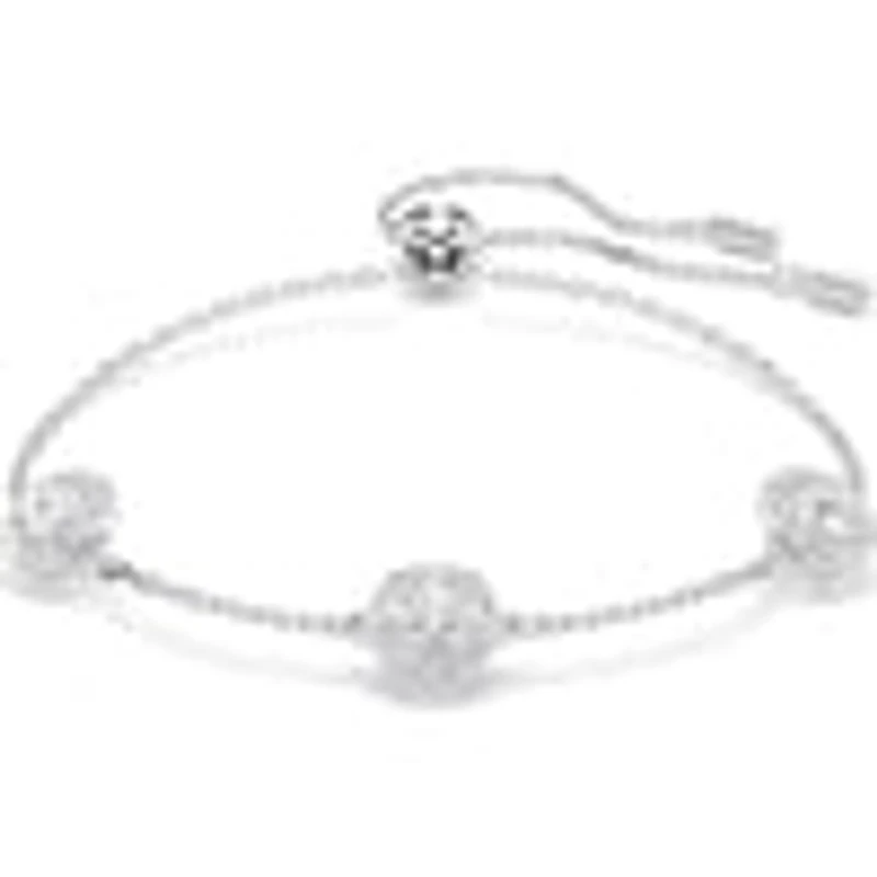 Swarovski Una Angelic bracelet, Round cut, Double sided motifs, White, Rhodium plated 5732272