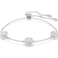 Swarovski Una Angelic bracelet, Round cut, Double sided motifs, White, Rhodium plated 5732272