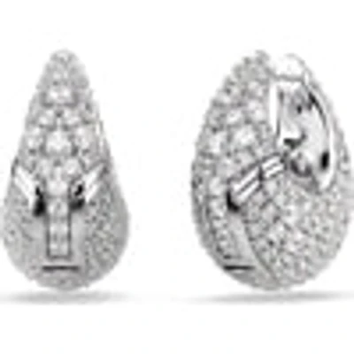 Swarovski Sublima earrings, Large, White, Rhodium plated 5732281