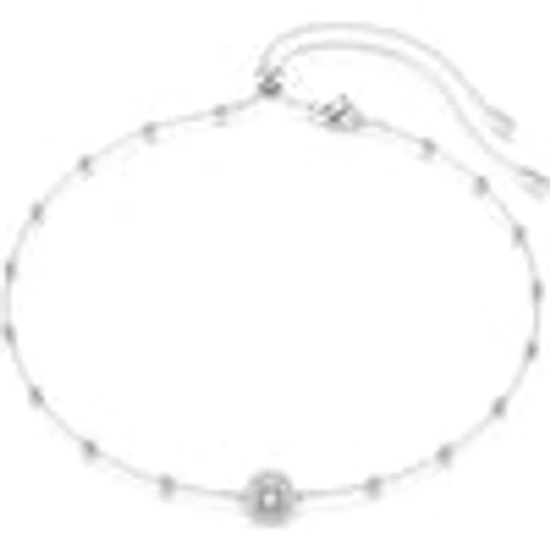 Una Angelic pendant, Round cut, Double sided motifs, White, Rhodium plated 5733116