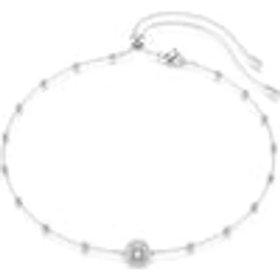 Una Angelic pendant, Round cut, Double sided motifs, White, Rhodium plated 5733116