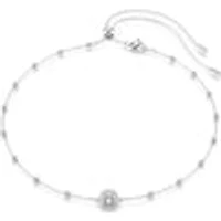 Una Angelic pendant, Round cut, Double sided motifs, White, Rhodium plated 5733116
