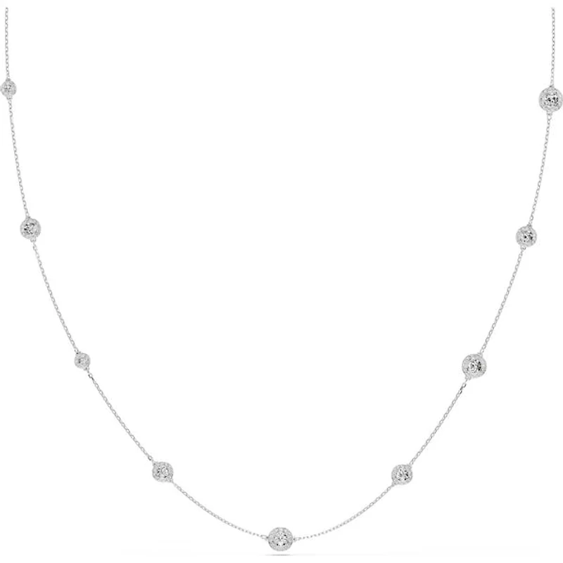 Una Angelic Strandage, Round cut, White, Rhodium plated -  5733197