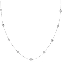 Una Angelic Strandage, Round cut, White, Rhodium plated -  5733197