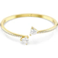 Swarovski Mesmera Attract bangle, Heart, White, Gold-tone plated 5733474