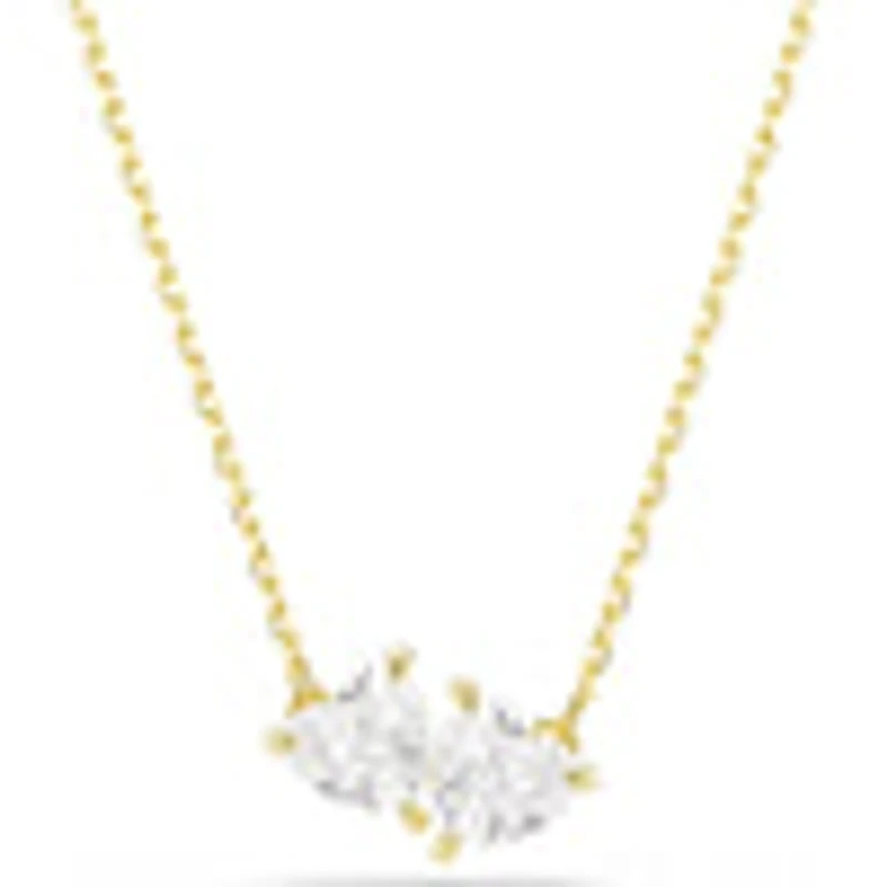 Swarovski Mesmera Attract necklace, Heart, White, Gold-tone plated 5733475
