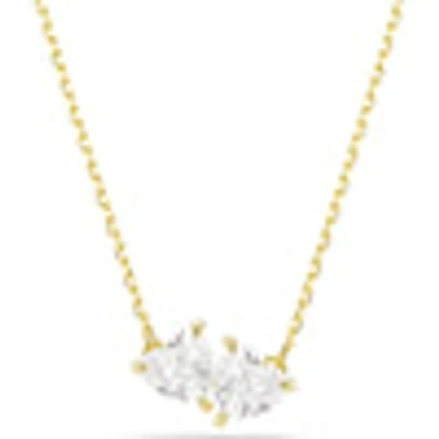 Swarovski Mesmera Attract necklace, Heart, White, Gold-tone plated 5733475